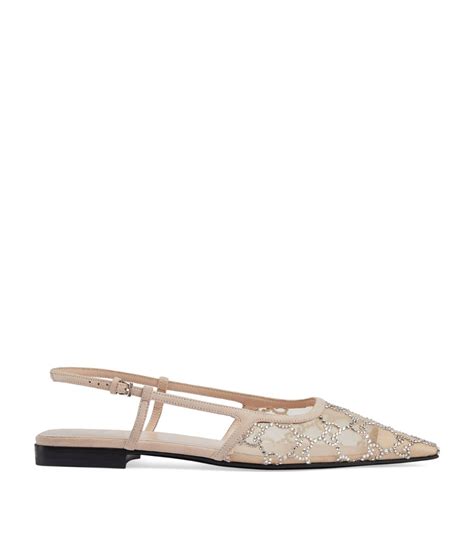 gucci mesh slingback|gucci slingback ballet flat.